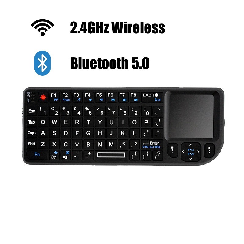 2.4G Wireless Bluetooth Laser Pointer with Mini Keyboard Touchpad for Presentations  