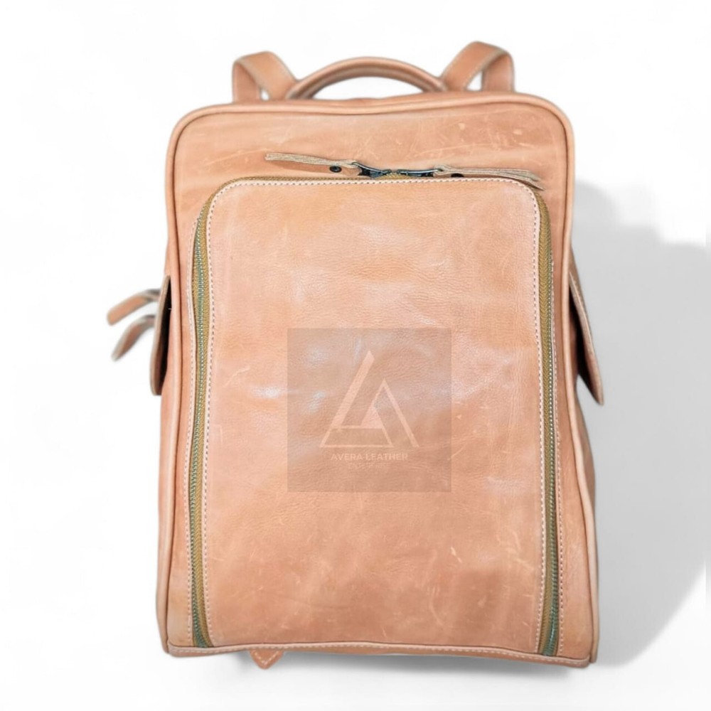 Leather backpack