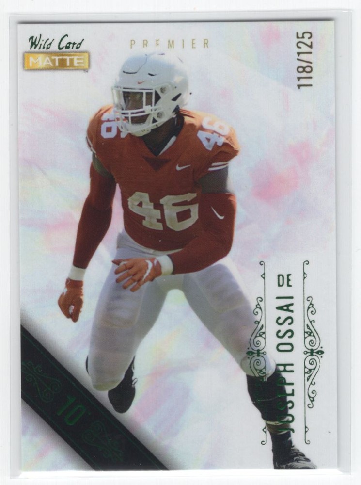 2021 MBC-50 Wild Card Matte White Green Joseph Ossai 118/125 RC  