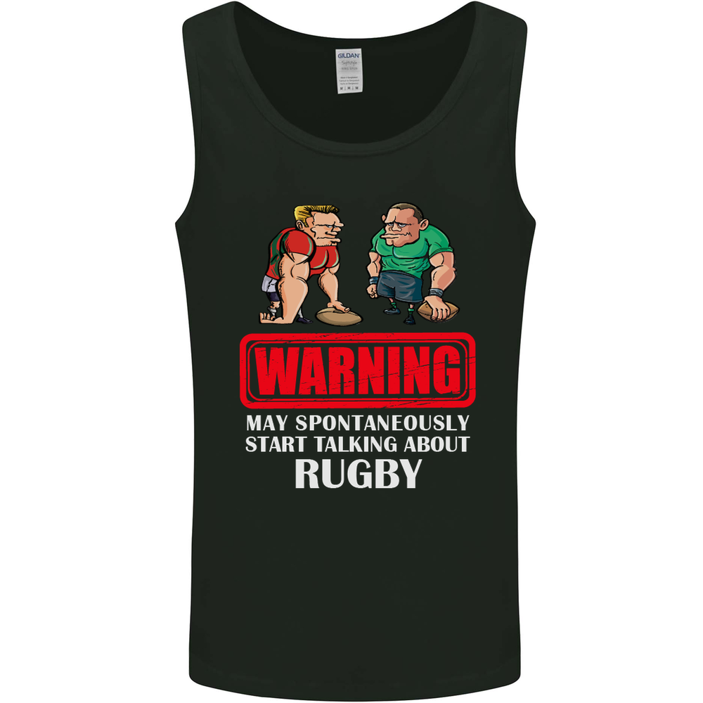 May Start Talking About Rugby Player Funny Mens Vest Tank Top