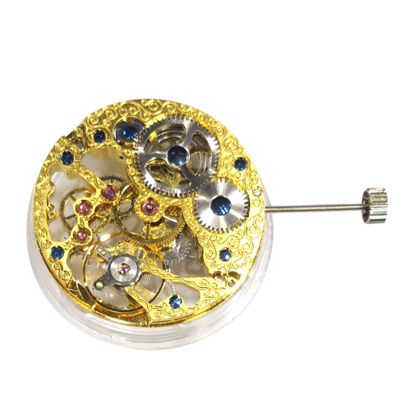 36.6mm 18000bph 7-Jewel Skeleton Hand-Winding 6497 Mechanical Watch Movement