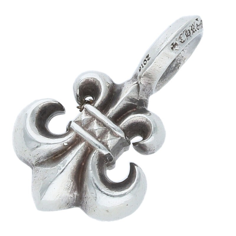 Chrome Hearts B Stack Bs Fluer V2 Charm Silver Necklace Top 2.67 EL858