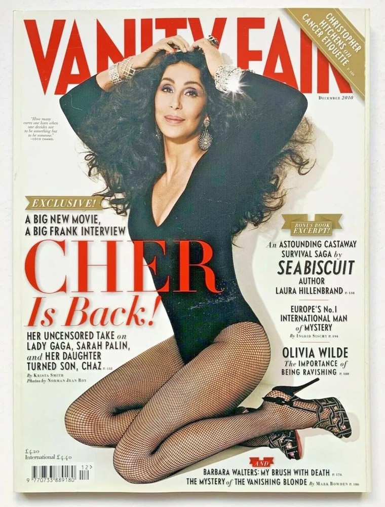 CHER / OLIVIA WILDE / JUDE LAW UK VANITY FAIR MAGAZINE DECEMBER 2010