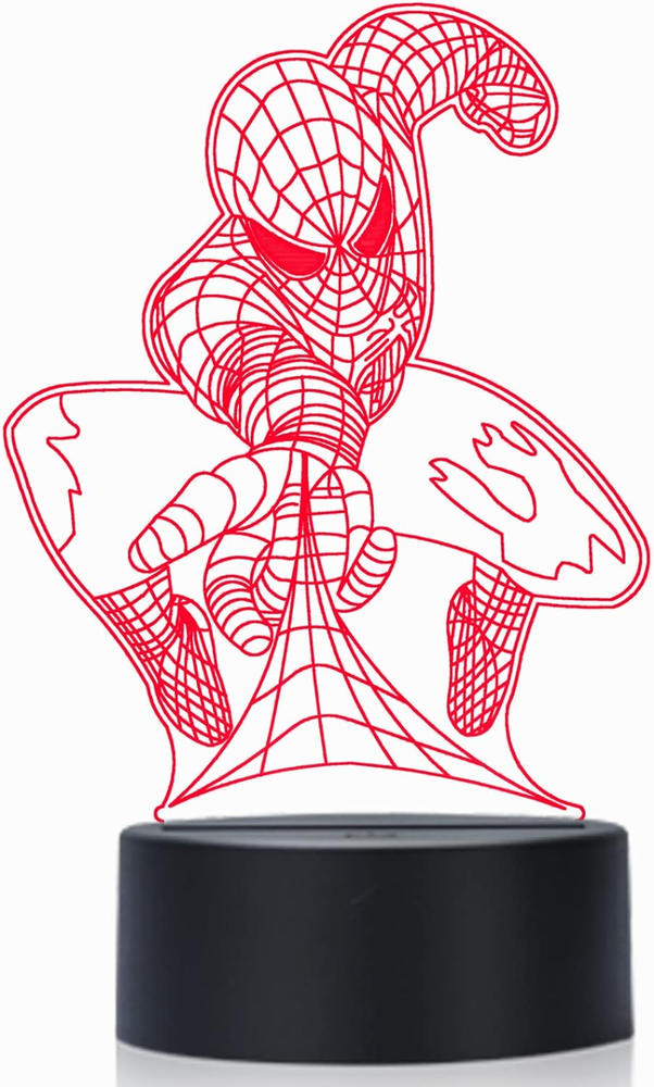 Kids Toys 3D Night Light, 3D Illusion Night Lamp, LED Nightlight Smart Touch Dim