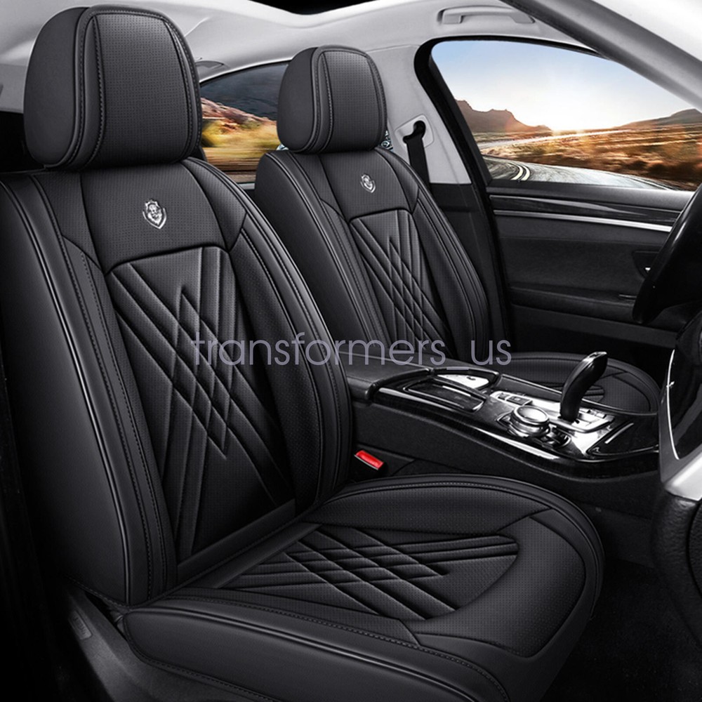 Full Surround Set For Acura TLX RDX Seat Cover Faux Leather Cushion Covers Black