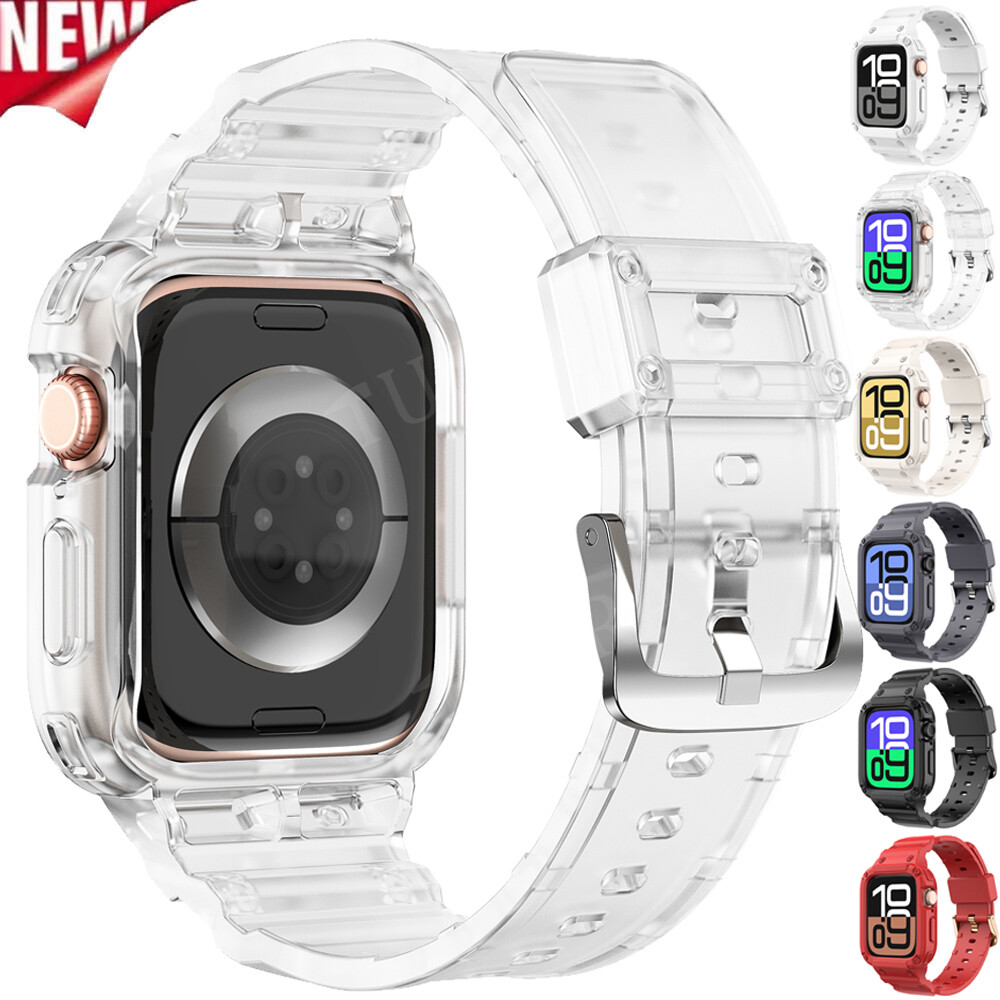 For Apple Watch Series 10 42mm 46mm Sport Silicone Strap Wrist Band+Case Cover