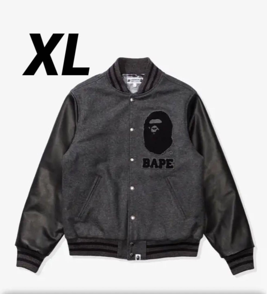 BAPE x Undefeated Varsity Jacket Stadium Black XL 20AW New with Tags