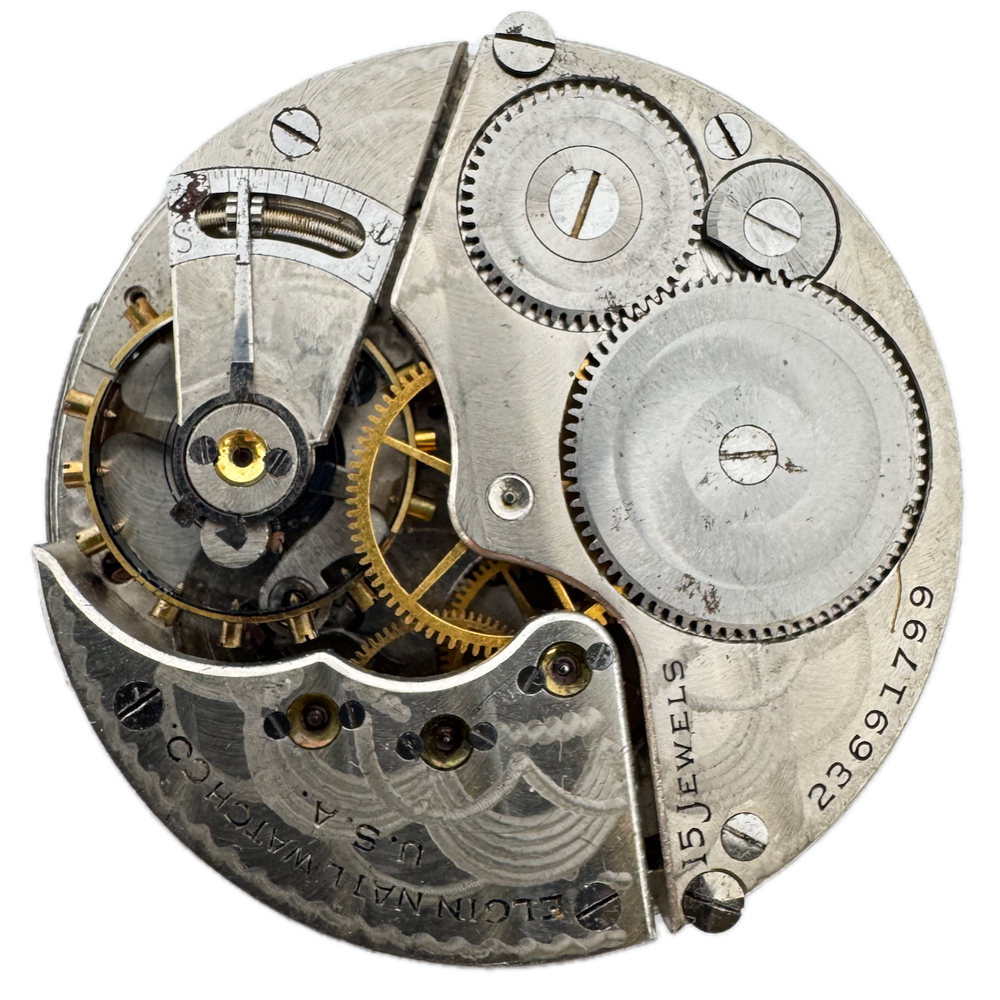 1921 Elgin 15 Jewel Antique Mechanical Pocket Watch Movement 16 Size 313 USA