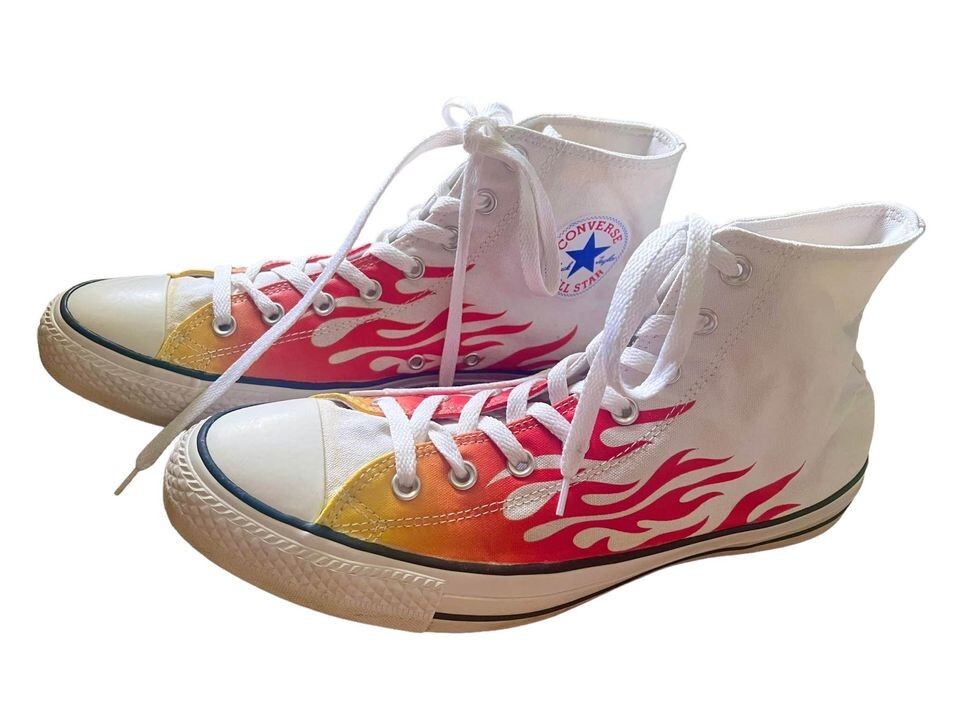 Converse Chuck Taylor FLAMES All Star High Top Sneakers Shoes Men's size 12