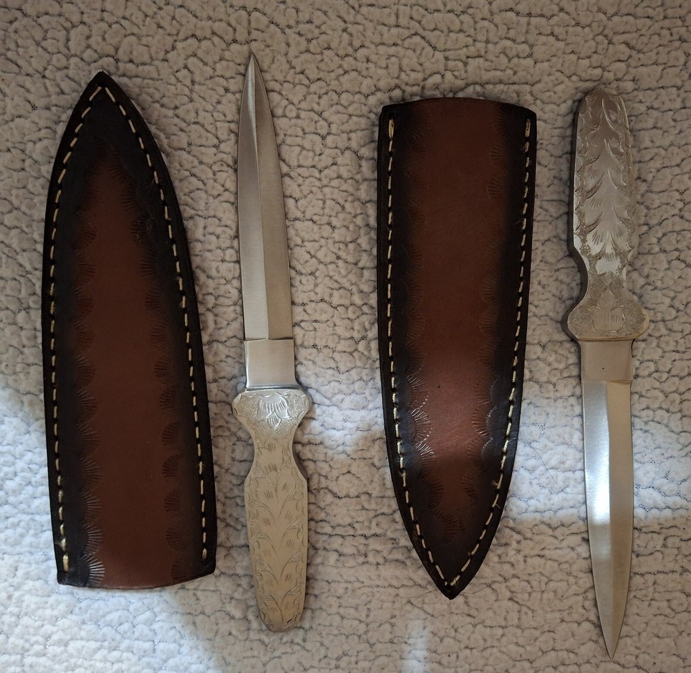 7-Inch Stainless Steel Daggers with 5-Inch Blades & Case