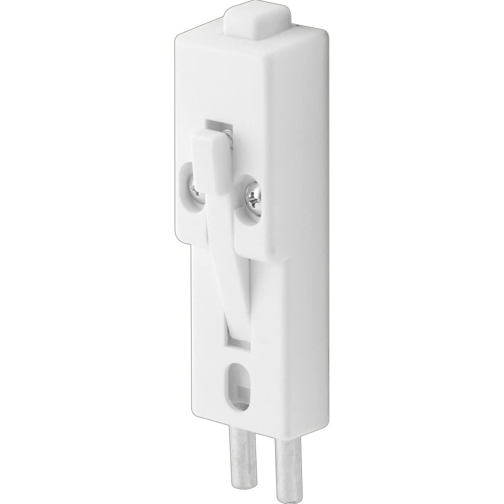 -Line U 9868 White Plastic Sliding Door Lock with Bushing (Single Pack)