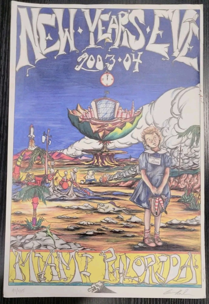 Phish New Years Eve 2003-04 Miami Mashburn #91/525 Artist Signed *NR*-image