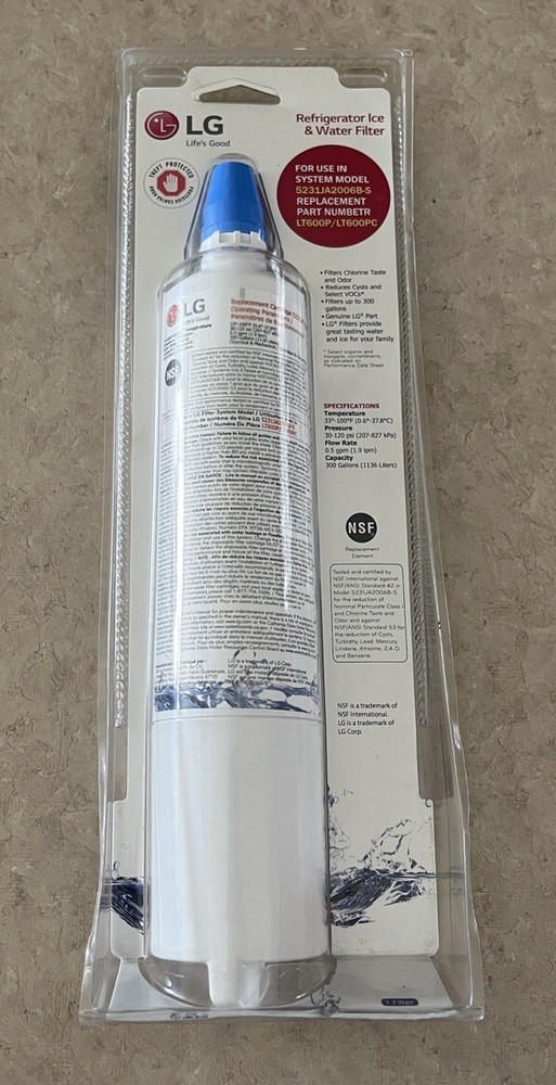 LG LT600P Replacement Refrigerator Ice and Water Filter 300 Gallon - NEW