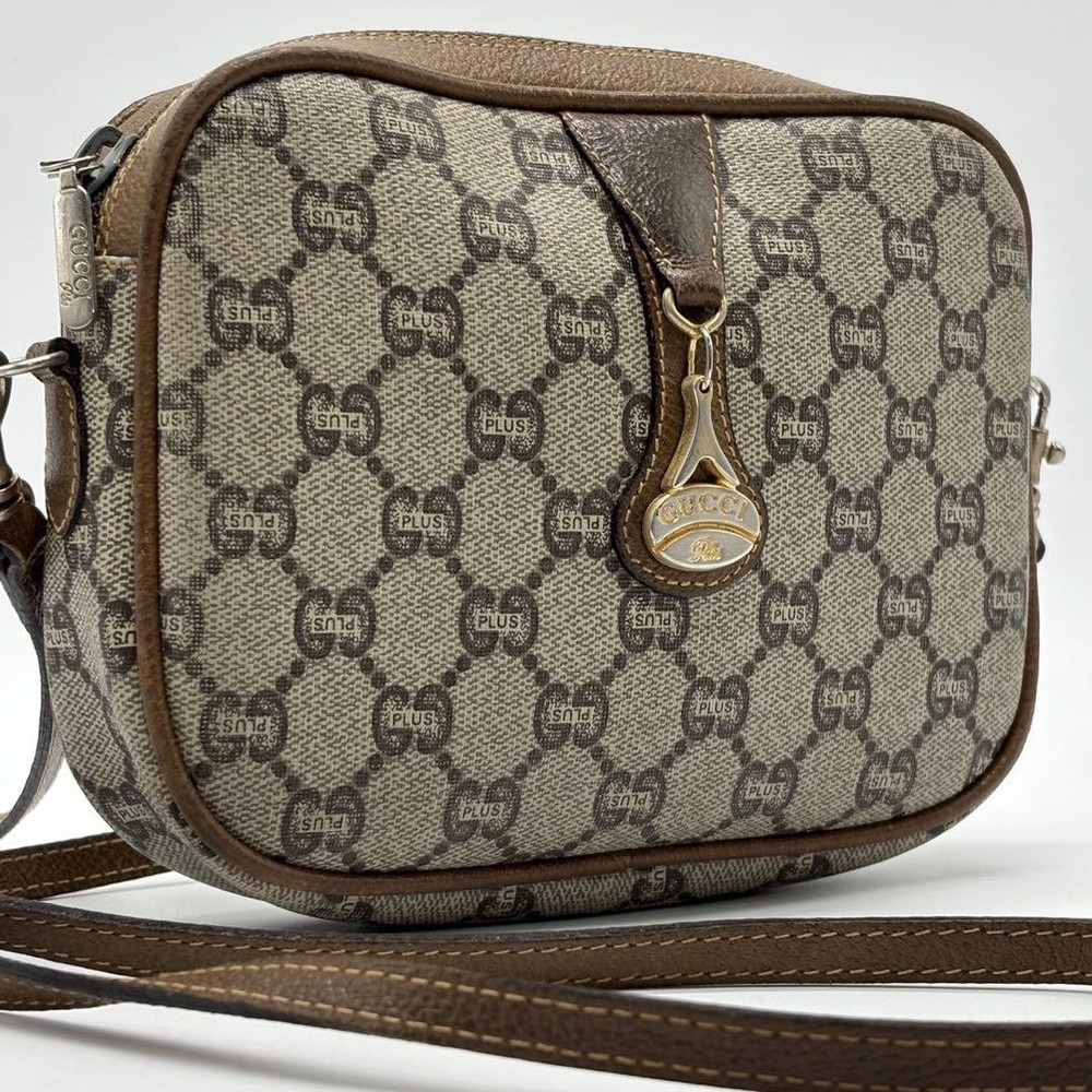 Gucci GG Supreme Mini Shoulder Bag PVC Leather 2-Way Vintage