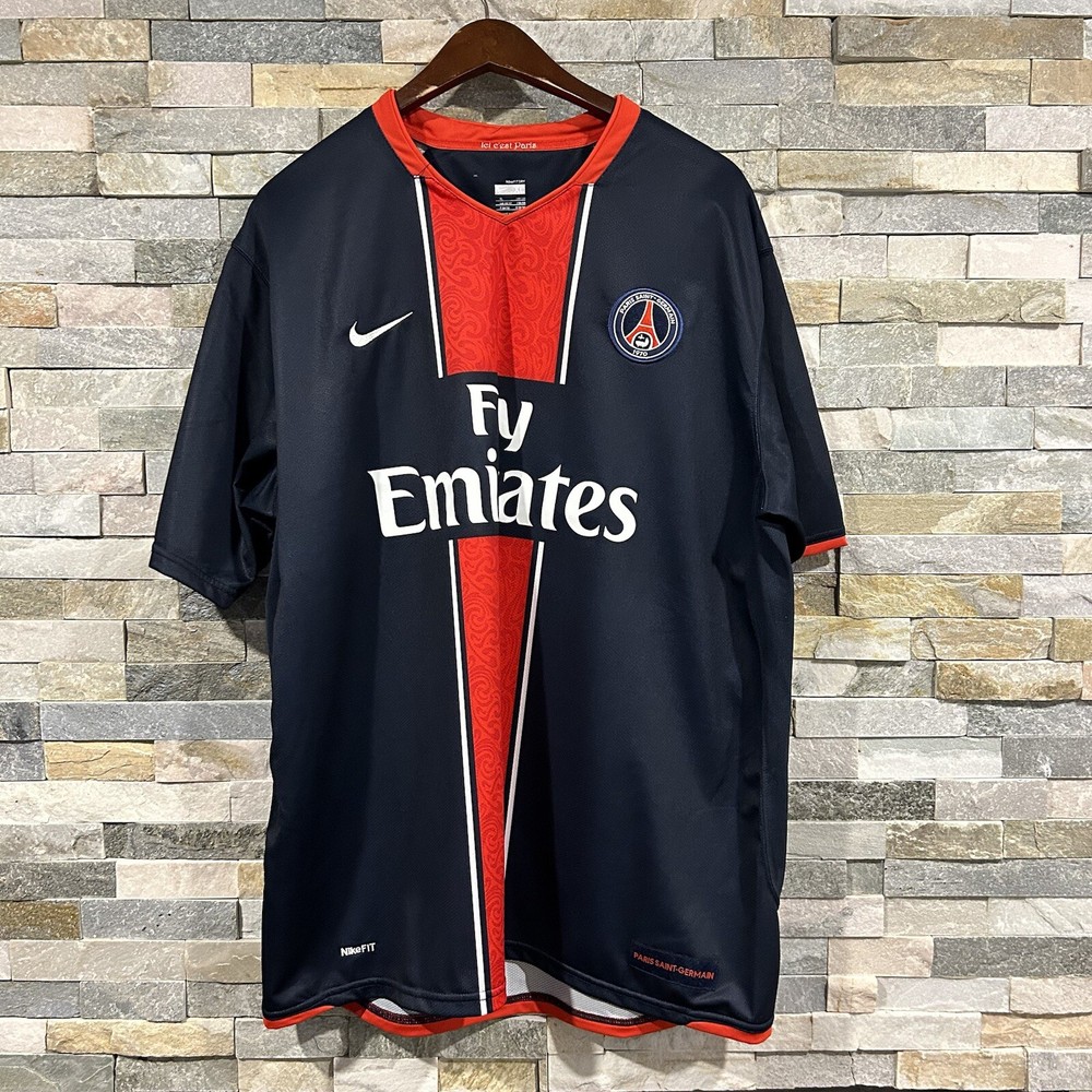 NIKE PARIS SAINT-GERMAIN 2008 2009 HOME PSG FOOTBALL JERSEY MENS SIZE XL