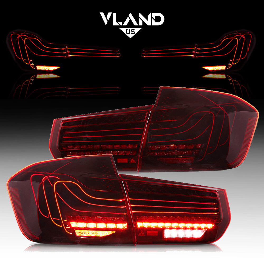 CSL LED Red Tail lights Assembly Fit for 2012-19 BMW 3 Series 6th Gen F30 M3 F80