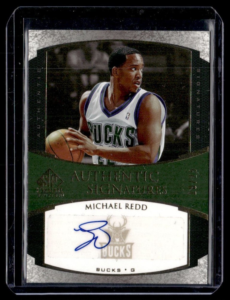 2005-06 SP Signature Signatures Gold Michael Redd Auto /25 Milwaukee Bucks