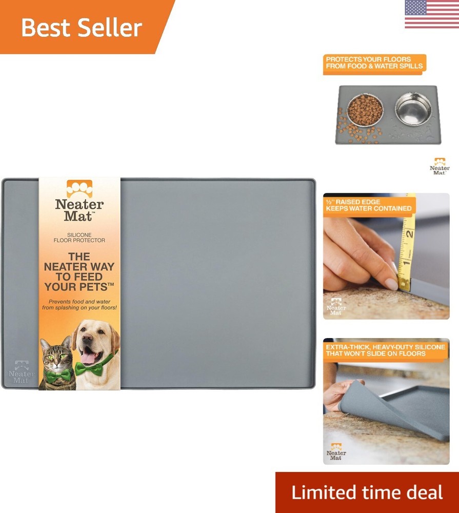 Pet Brands Mat - Waterproof Silicone Pet Bowls Mat - Protect Floors from Food...