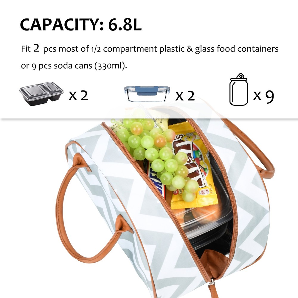 Insulated Thermal Lunch Bag for Women Work Office Picnic Tote