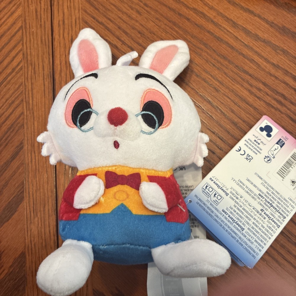 White Rabbit Disney Mini Mix-its Plush Mad Tea Party Alice In Wonderland 6”