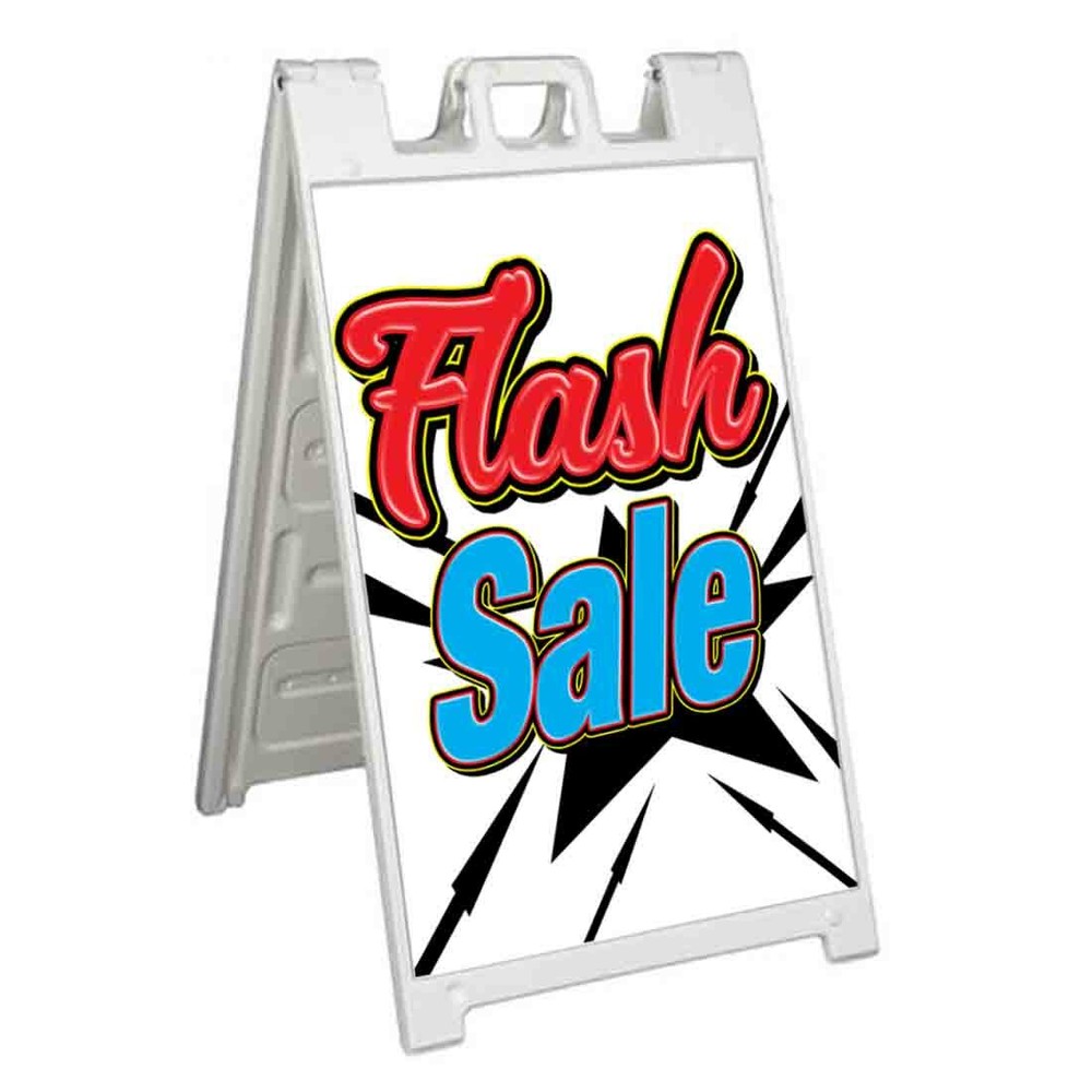 FLASH SALE Signicade 24x36 Aframe Sidewalk Sign Banner Decal CLEARANCE DISCOUNT-image