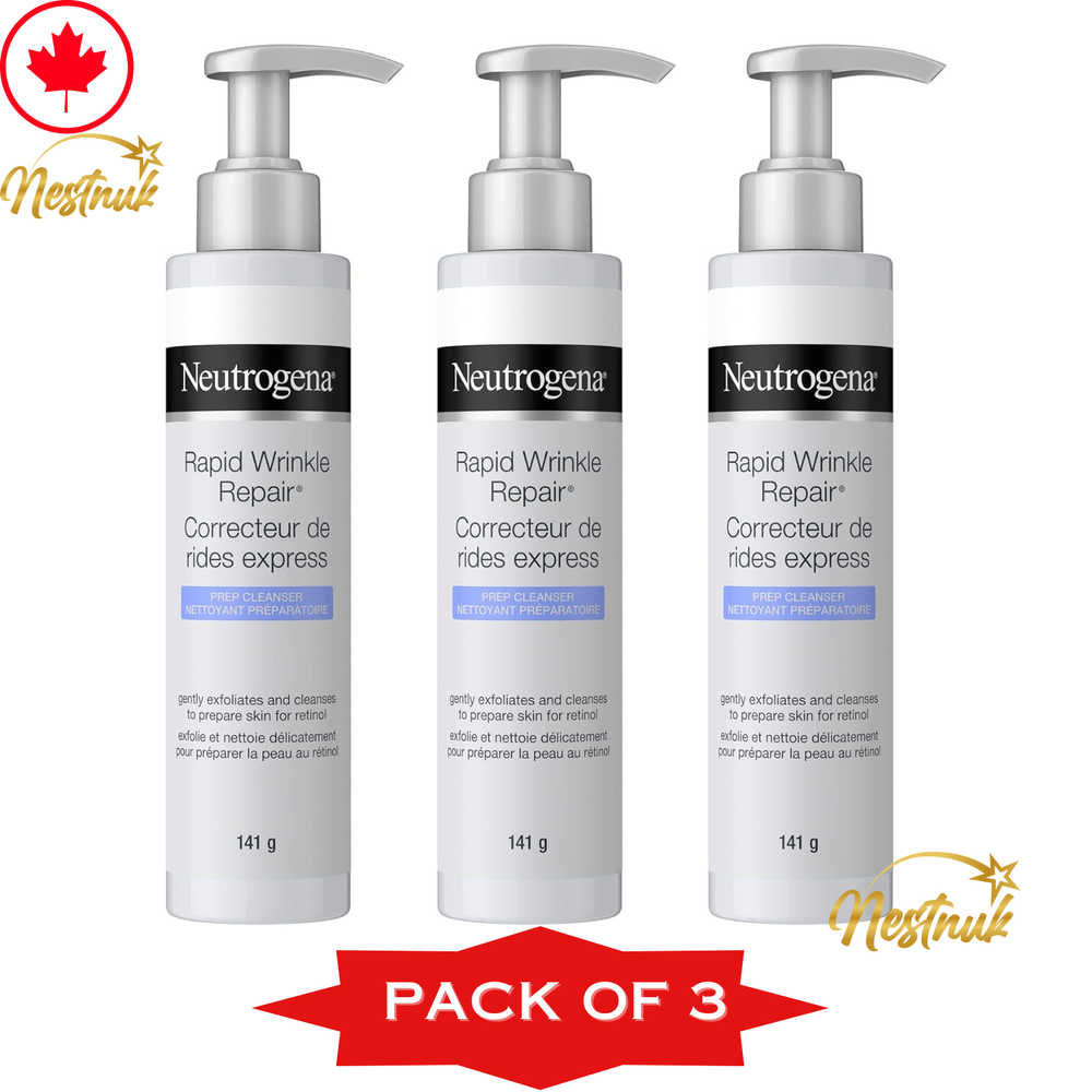 Neutrogena Rapid Wrinkle Repair 3-Pack Cleanser 5oz Paraben-Free Skincare