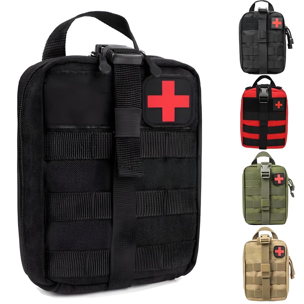 Tactical First Aid Kit Survival Outdoor Tactical EMT Medical Pouch Carry Bag