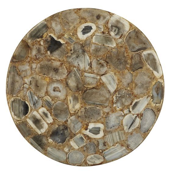 Natural Agate Slab Coffee Table Top in Rich Browne Tones