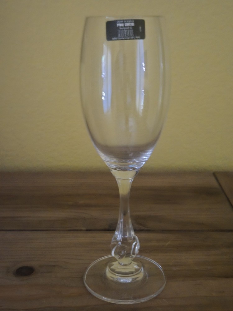 1999 Riedel Crystal Limited Edition Millennium Flute Glass 8.75