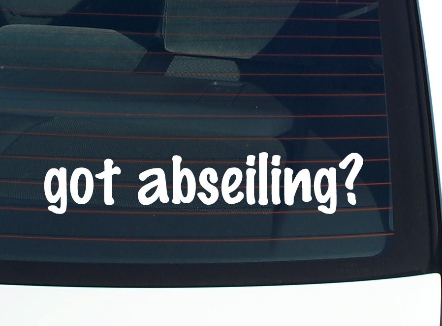Got abseiling car decal bumper sticker vinyl funny joke window