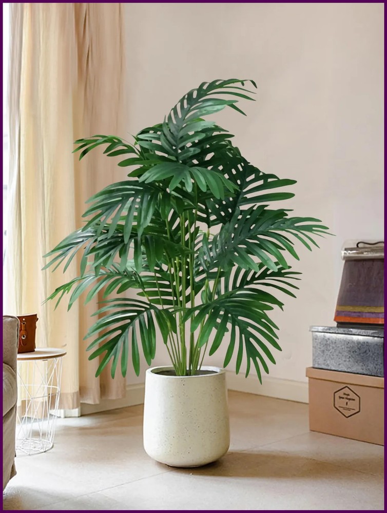 70-80cm Large Artificial Palm Tree Tropical Green Leaves Fake Plants Plastic