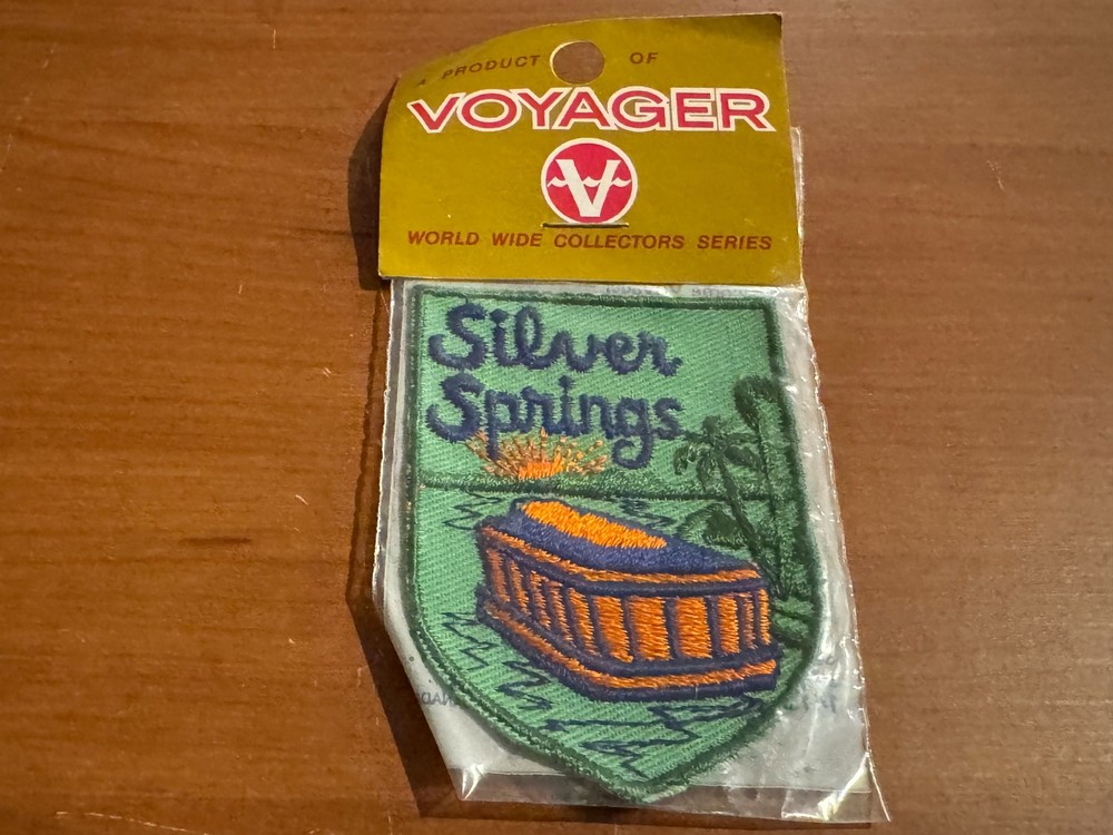Vintage Silver Springs (Florida) Souvenir Travel Patch by Voyager