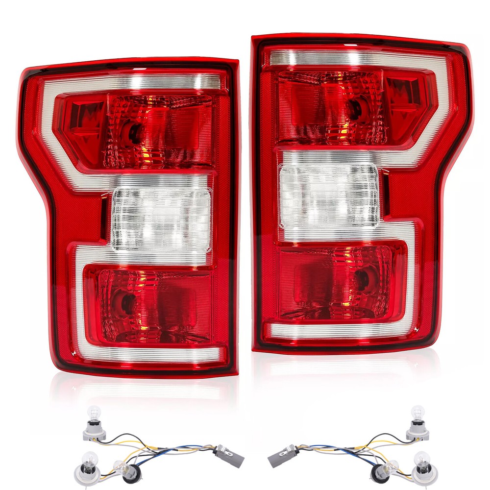 Left/Right Pair Tail Lights Brake Lamps with Bulbs for Ford F-150 2018-2020