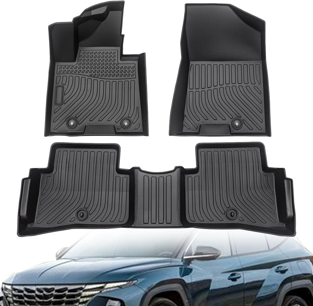 All Weather Rubber Floor Mats for 2019-2021 Hyundai Tucson Car Mat Liners Set