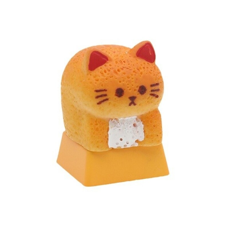 Resin Kitten Bread Keycap for Mechanical Keyboards Enhances 3D Design Fun