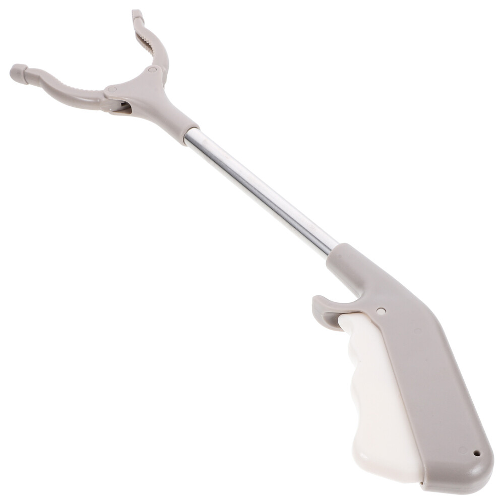 2 Pcs Short Picker Upper Grabber Stainless Steel Garbage Clip Elderly