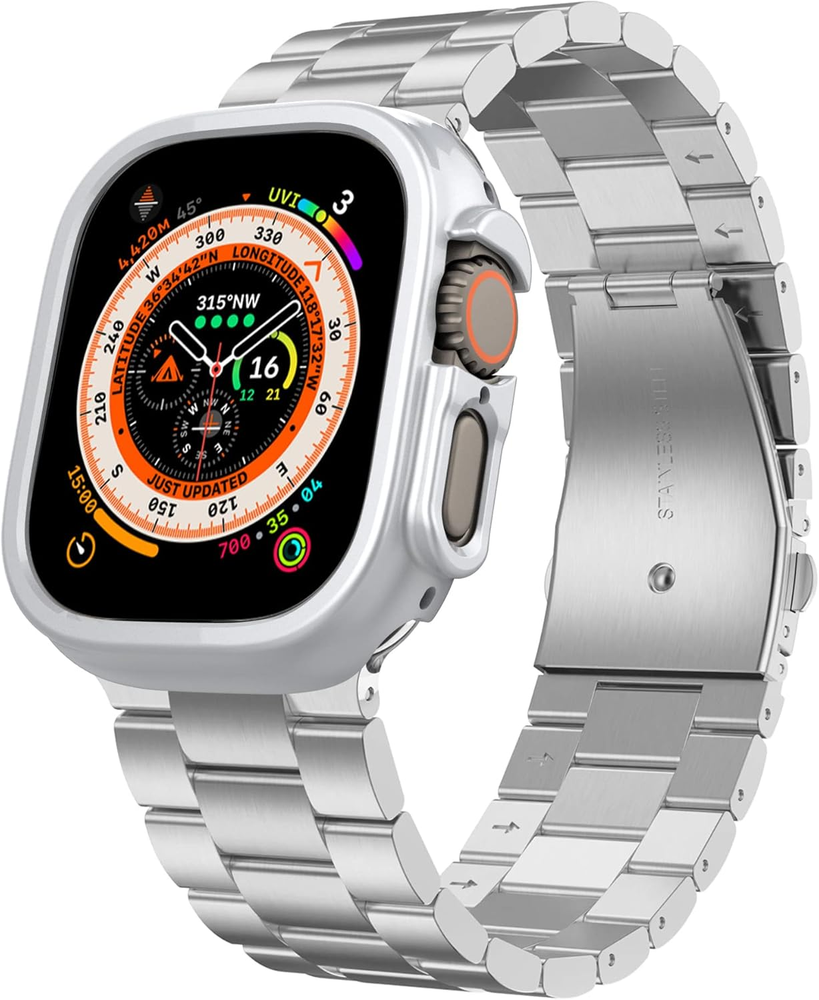 Case Bands Compatible for Apple Watch Ultra/Ultra 2Band 49Mm with Case, Stainles