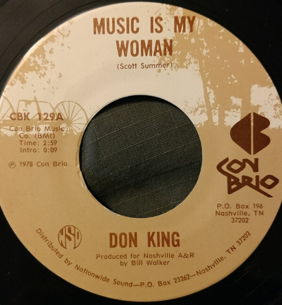 Don King Music Is My Woman Drinkin In Texas Con Brio CBK 129 Vinyl Record