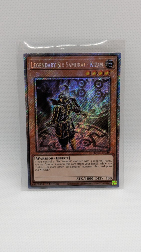 Legendary Six Samurai Kizan Platinum Secret Rare RA03-EN249 25th Anniversary