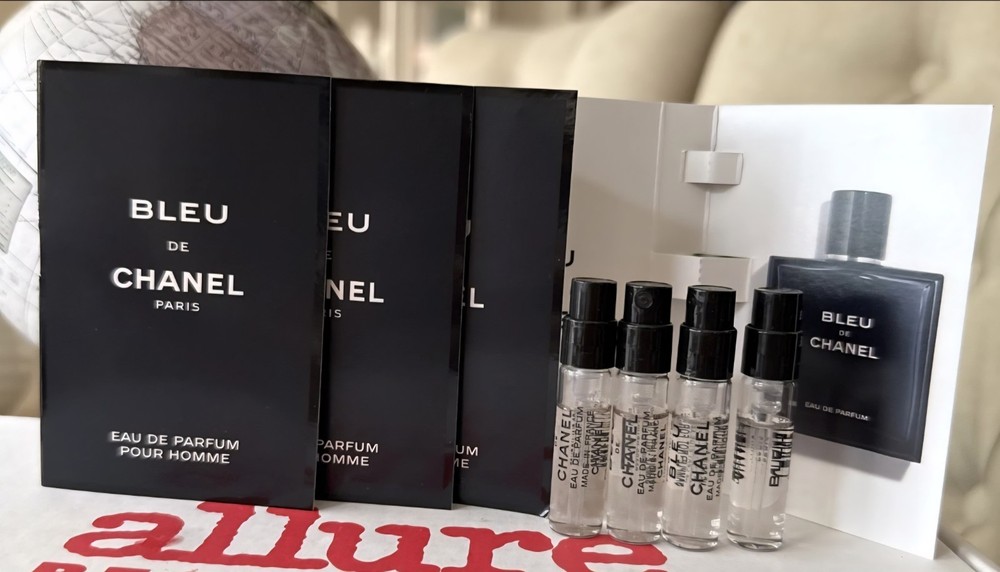 Chanel Bleu de Chanel Eau de Parfum Pour Home Sample Spray 0.05oz/1.5 mL X 4 (G1