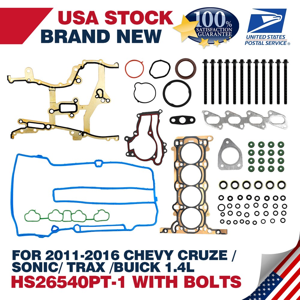 Head Gasket Bolts Set HS26540PT-1 for Buick Chevrolet GMC 1.4L Engine OE Quality