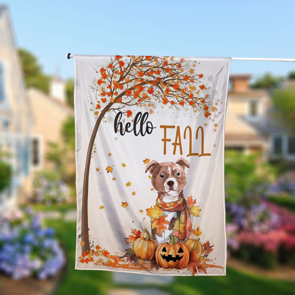 Fall Dog Flag for Dog Lovers - Pumpkin Spice Home Decor