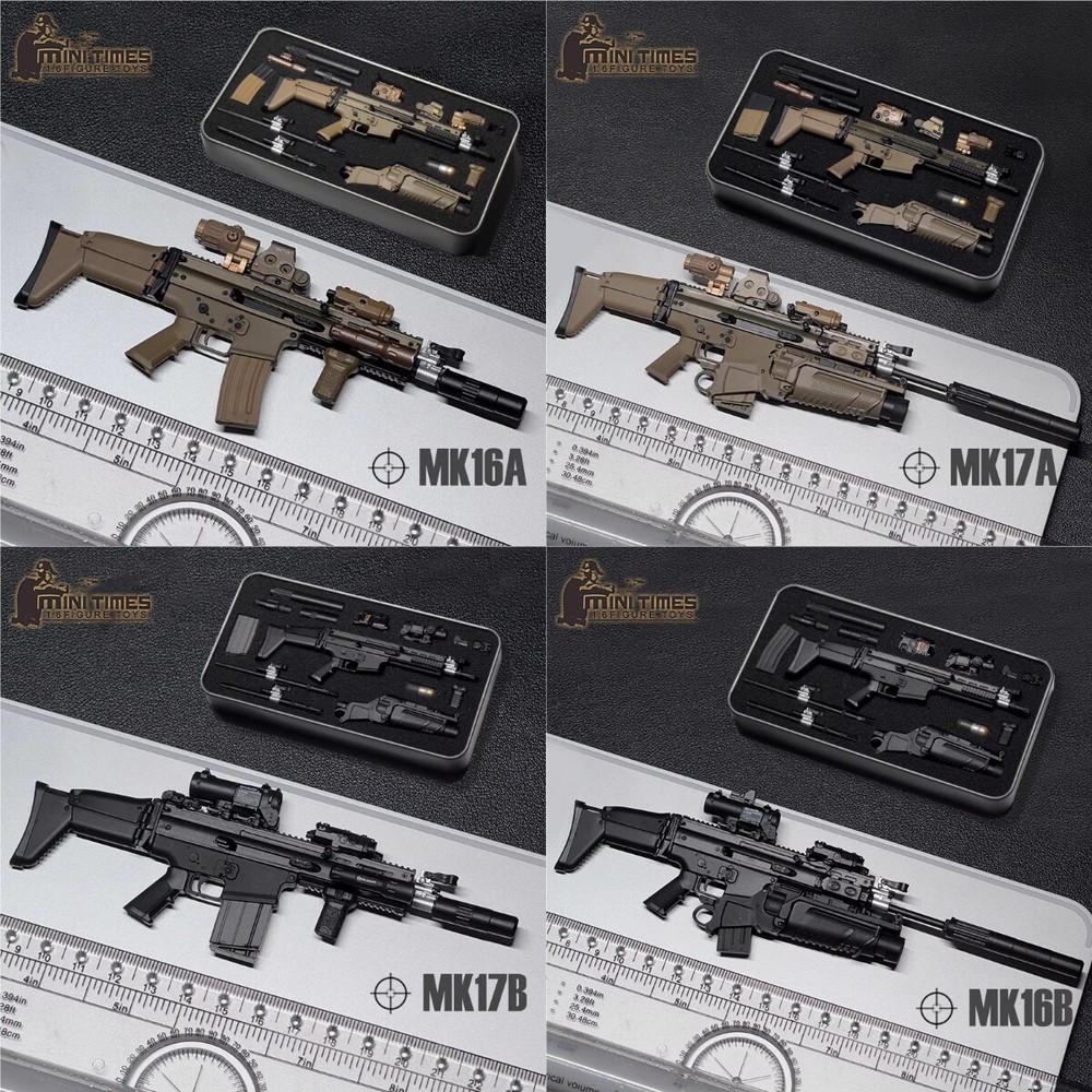 Mini Times Toys 1/6 MK16 MK17 A/B Gun Weapon Accessories For Figure Model Toy 1X