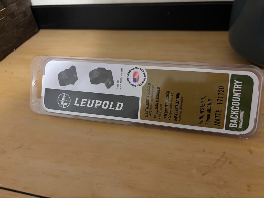 Leupold BackCountry 30mm Scope Rings – Winchester Model 70, Matte Black