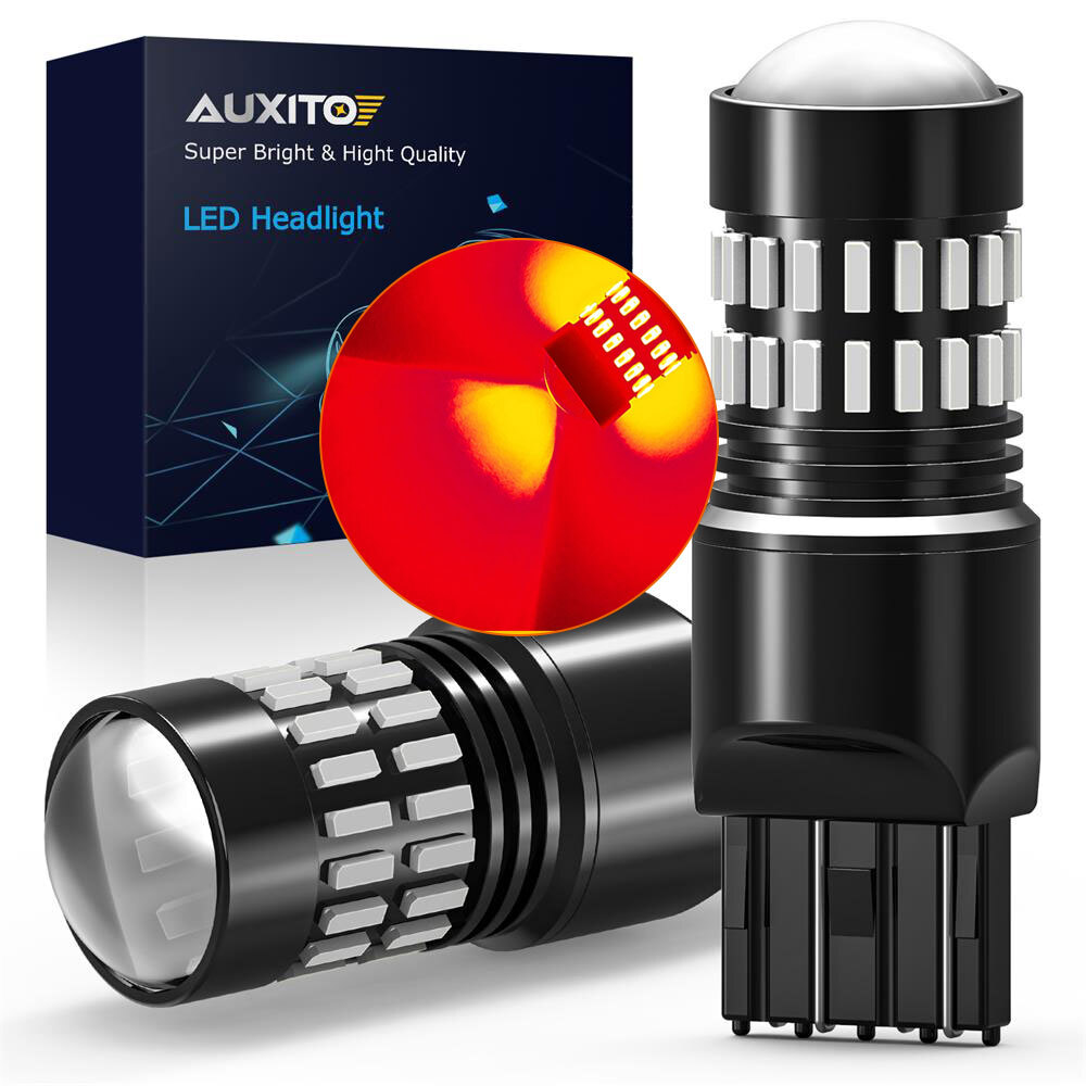 Auxito 7443 7440 Red Flash LED Brake Stop Light Bulb for Honda Accord 1995-2017