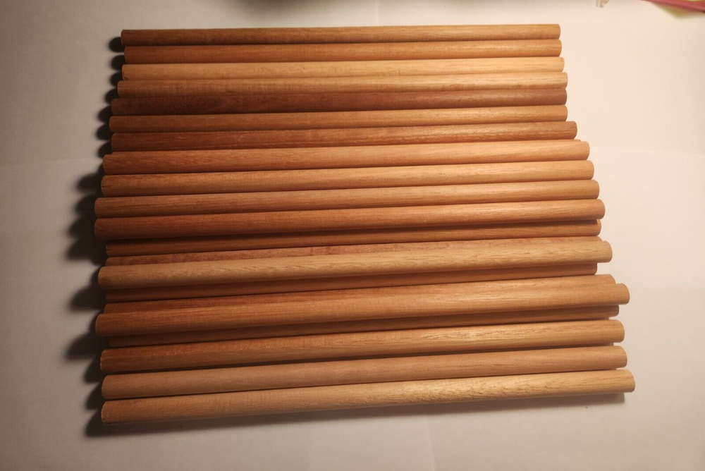 1/2 x 12 Inch Wooden Dowel Rods Wood Sticks Unfinished Hardwood Sticks 25 Pieces