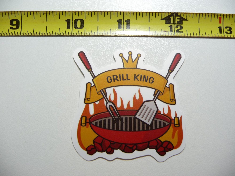 Grill King Cookout Picnic Decal Sticker for Outdoor Nature Travel Adventures