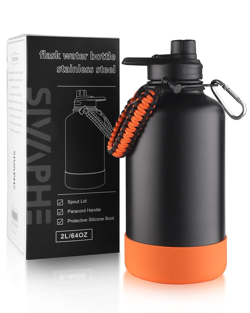 Stainless Steel Water Bottle 2 Litre, Vacuum Insulated Flask with