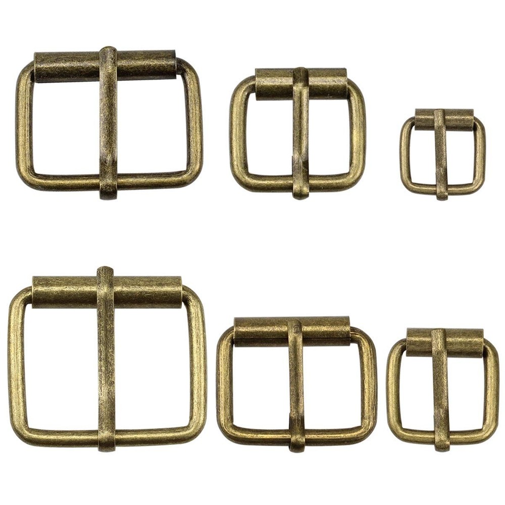 Brass Buckles 60 Pcs Roller Buckles Belts Hardware Pin Buckle for Bags Leathe...