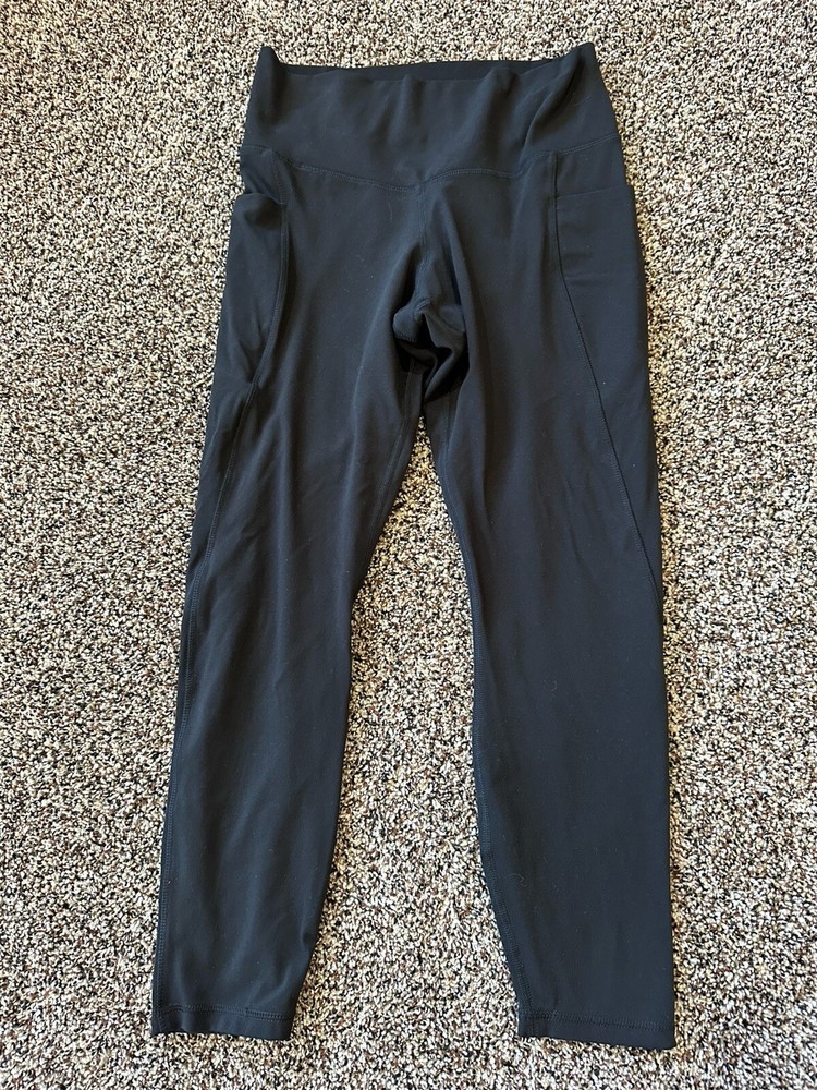 Members Mark Large High-Rise Black Ankle Leggings #683-image